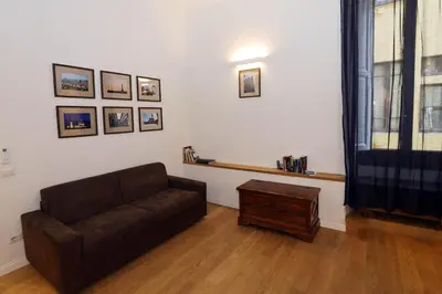 Area soggiorno di New Quiet Central Flat - Casa del Fotografo