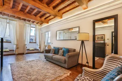 Area soggiorno di Pontevecchio Stylish Apartment in Florence
