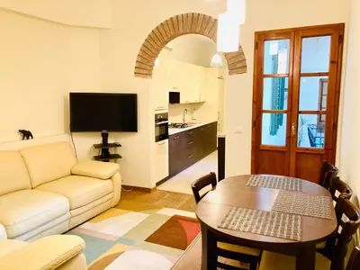 TV o dispositivi per l'intrattenimento presso Deluxe Apartment in the centre of Florence