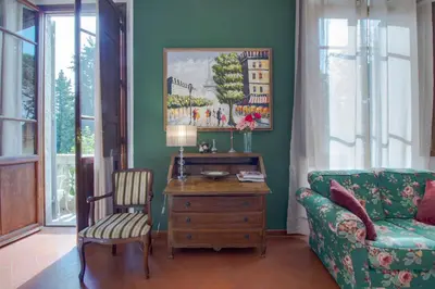 Area soggiorno di Villa Lia - Apartment in Villa with private garden and Pool