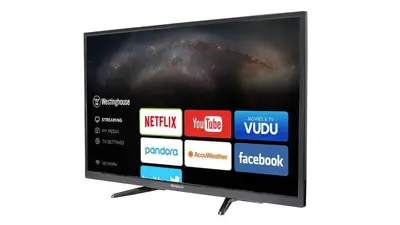 TV o dispositivi per l'intrattenimento presso River Rooftop-360°View, Private Parking, Pet, Baby
