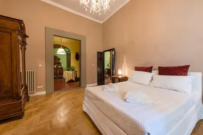 Letto o letti in una camera di Firenze Rentals Deluxe Palmieri
