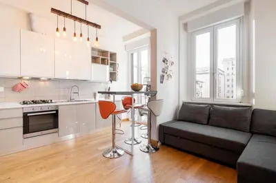 Cucina o angolo cottura di GuestHost - Doni Quiet and Comfortable Apartament with Balcony