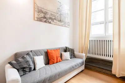 Area soggiorno di GuestHost - Lovely Studio in the Heart of the Historic Center