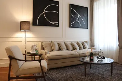 Area soggiorno di Calzaiuoli3 Luxury Flat in the City Center of Florence