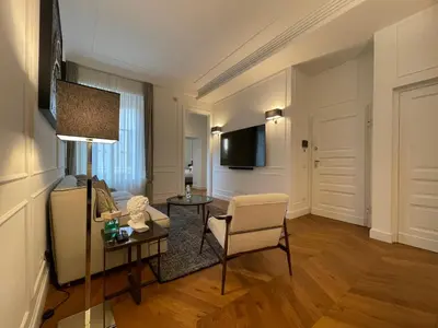 TV o dispositivi per l'intrattenimento presso Calzaiuoli3 Luxury Flat in the City Center of Florence