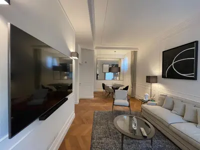 TV o dispositivi per l'intrattenimento presso Calzaiuoli3 Luxury Flat in the City Center of Florence