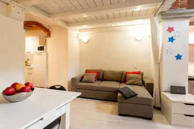 Area soggiorno di Oltrarno Loft by Halldis