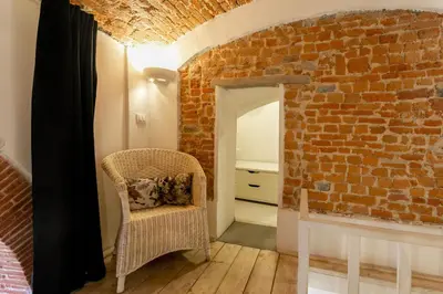 Area soggiorno di Oltrarno Loft by Halldis