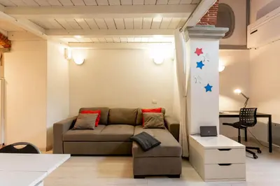 Area soggiorno di Oltrarno Loft by Halldis