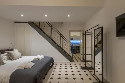 Letto o letti in una camera di La casa di Bruna e Giordano in Santo Spirito