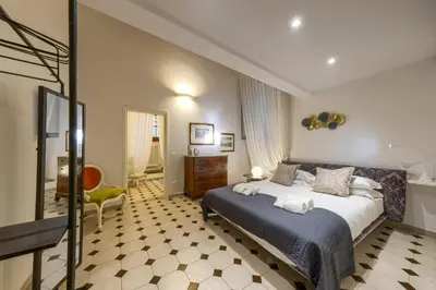Letto o letti in una camera di La casa di Bruna e Giordano in Santo Spirito