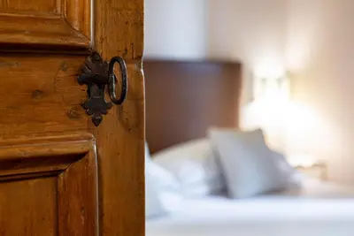 Letto o letti in una camera di Guest House Morandi
