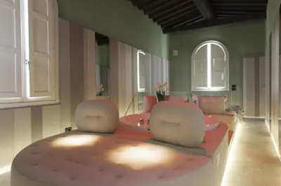 Area soggiorno di Palazzo dei Ciompi Suites