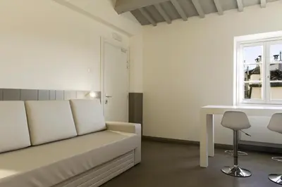 Area soggiorno di Palazzo dei Ciompi Suites