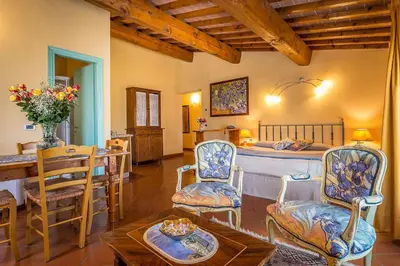 Area soggiorno di Il Borgo di Villa Castelletti Country Hotel