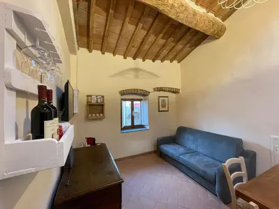 Area soggiorno di Porta del Chianti Tuscany Apartment