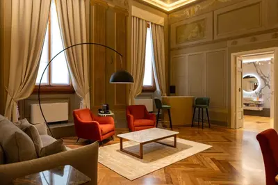 Area soggiorno di Relais Hotel Centrale 