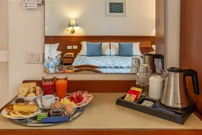 Letto o letti in una camera di Hotel Bonifacio