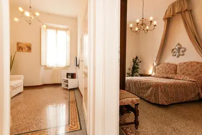 Letto o letti in una camera di Oltrarno apartments