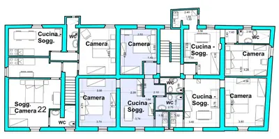 Planimetria di Residence Casprini da Omero