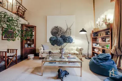 Area soggiorno di Apartments Florence - The Slowcoach House