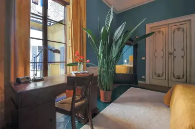 Area soggiorno di Apartments Florence - The Slowcoach House