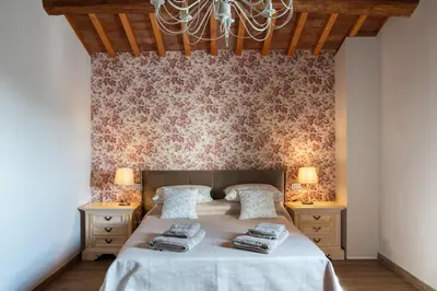 Letto o letti in una camera di Fienile