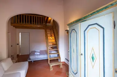 Letto o letti in una camera di B&B Air Green Serragli