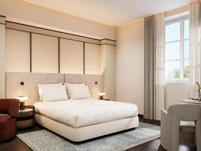 Letto o letti in una camera di Palazzo Firenze by Baglioni Hotels & Resorts