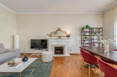 Area soggiorno di Apartments Florence - Golden Tower with View