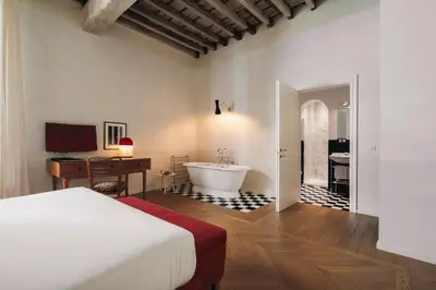 Letto o letti in una camera di Casa G. Firenze