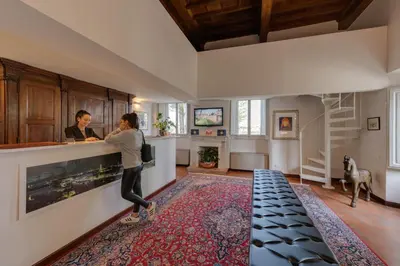 TV o dispositivi per l'intrattenimento presso Villa I Barronci Resort & Spa