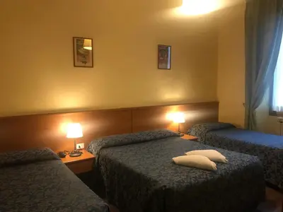 Letto o letti in una camera di Hotel Romagna