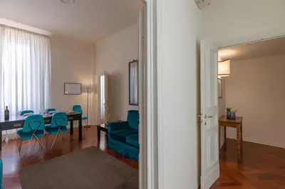 Area soggiorno di Seta spacious apartment next to the Duomo