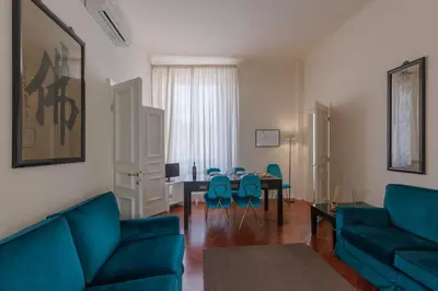 Area soggiorno di Seta spacious apartment next to the Duomo