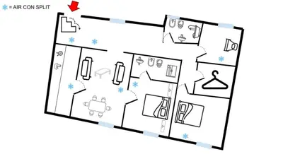Planimetria di Seta spacious apartment next to the Duomo