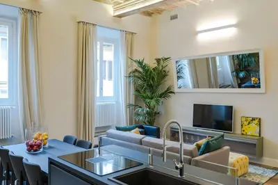 TV o dispositivi per l'intrattenimento presso PALAZZO DEI SIGNORI LUXURY DESIGN LOFT APT with view, Florence