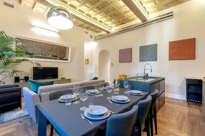 Area soggiorno di PALAZZO DEI SIGNORI LUXURY DESIGN LOFT APT with view, Florence