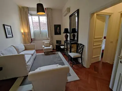 Area soggiorno di Cashmere apartment a stone's throw from the Duomo