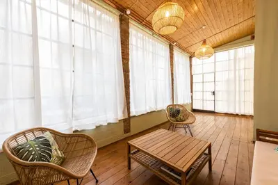Area soggiorno di Apartments Florence - Dragomanni Loft with patio