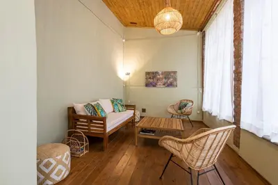 Area soggiorno di Apartments Florence - Dragomanni Loft with patio