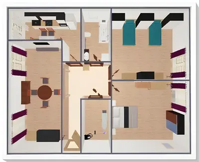 Planimetria di MAISON CAREGGI - loft, parcheggio, tram