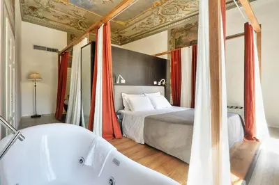 Letto o letti in una camera di Hotel La Scaletta al Ponte Vecchio