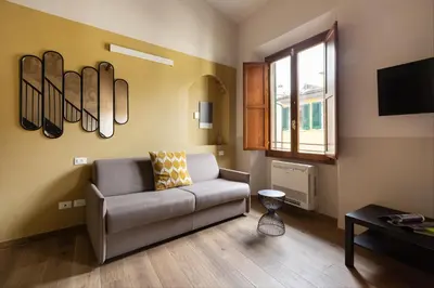 Area soggiorno di Florentia Art Apartments