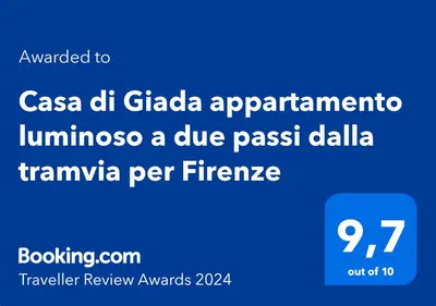 Certificato, attestato, insegna o altro documento esposto da Casa di Giada appartamento luminoso a due passi dalla tramvia per Firenze