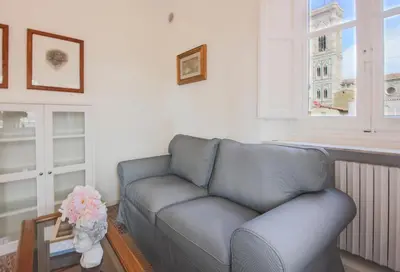 Area soggiorno di Apartments Florence - Florentine Skyline