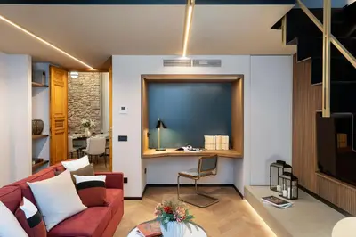 Area soggiorno di Arts & Crafts Apartments