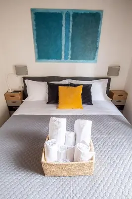 Letto o letti in una camera di Appartamento Galileo