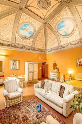 Area soggiorno di Firenze Suite